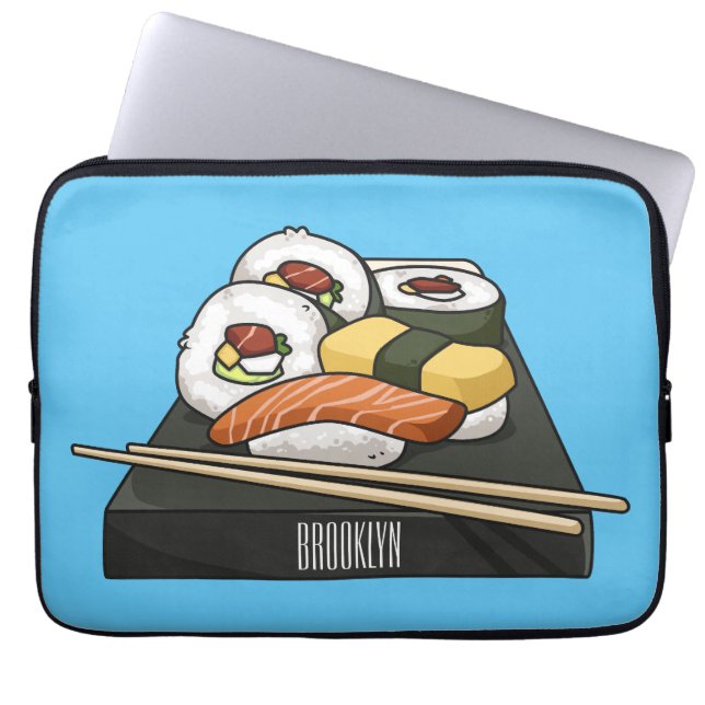 Housse Pour Ordinateur Portable Illustration de sushi (Devant)