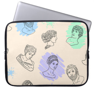 Housse Pour Ordinateur Portable Illustration des contours des statues grecques. B