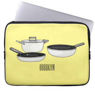 Housse Pour Ordinateur Portable Illustration des jeux de cuisine