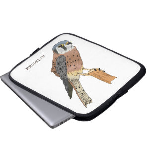 Housse Pour Ordinateur Portable Illustration d'oiseau américain Kestrel