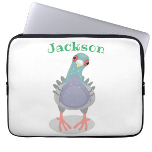 Housse Pour Ordinateur Portable Illustration drôle de pigeon curieux