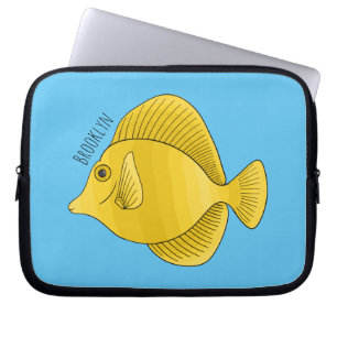 Housse Pour Ordinateur Portable Illustration du poisson-tang jaune