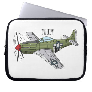 Housse Pour Ordinateur Portable Illustration d'un avion militaire