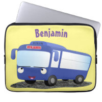 Illustration d'un bus moderne bleu mignon