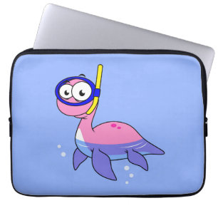 Housse Pour Ordinateur Portable Illustration D'Un Monstre De Loch Ness De Snorkeli