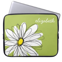 Illustration florale Daisy tendance - chaux et jau