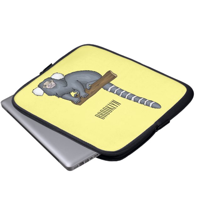 Housse Pour Ordinateur Portable Illustration marmoset commune (Devant bas)