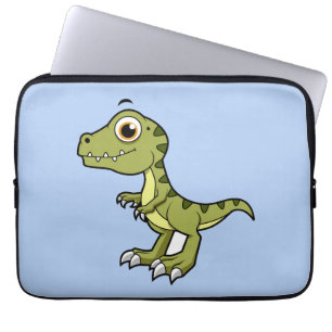Housse Pour Ordinateur Portable Illustration Mignonne D'Un Rex Tyrannosaurus.