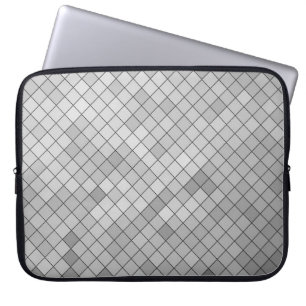 Housse Pour Ordinateur Portable Illustration polygonale grise, composée de tria