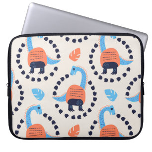 Housse Pour Ordinateur Portable Illustration vintage du motif sans soudure avec un