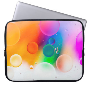 Housse Pour Ordinateur Portable Image artistique colorée de goutte d'huile sur l'e