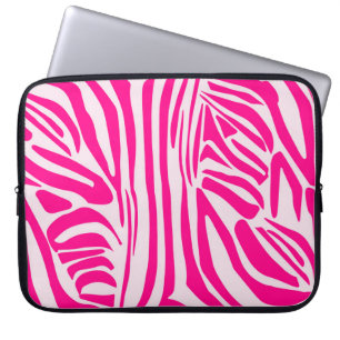 Housse Pour Ordinateur Portable Impression zèbre rose