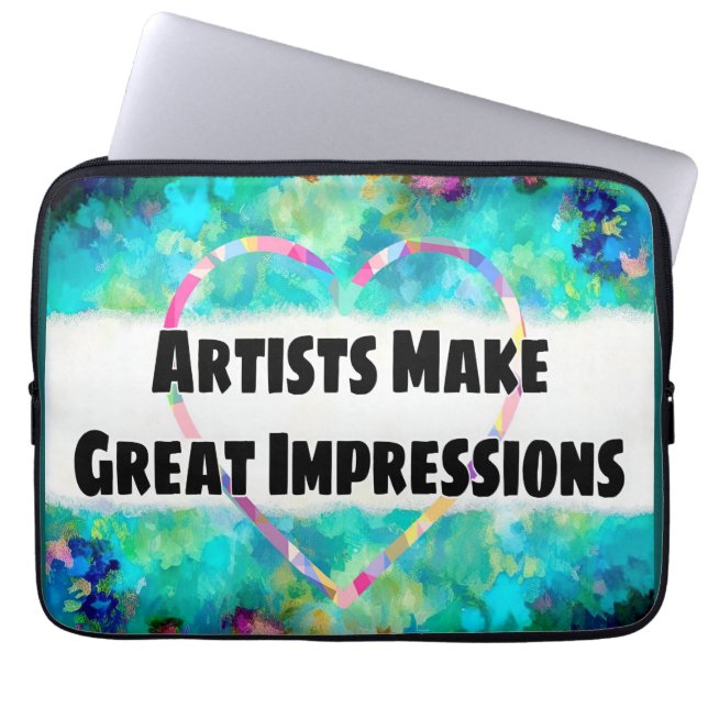 Housse Pour Ordinateur Portable Impressionnisme art citation artiste fier (Devant)