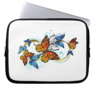 Housse Pour Ordinateur Portable Infinité de papillons monarques