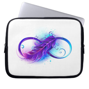 Housse Pour Ordinateur Portable Infinity with purple feather