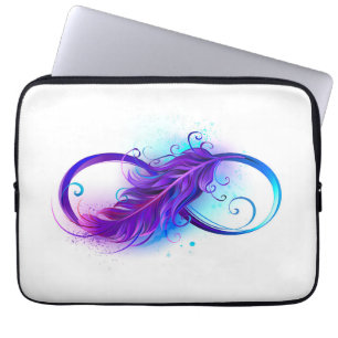 Housse Pour Ordinateur Portable Infinity with purple feather