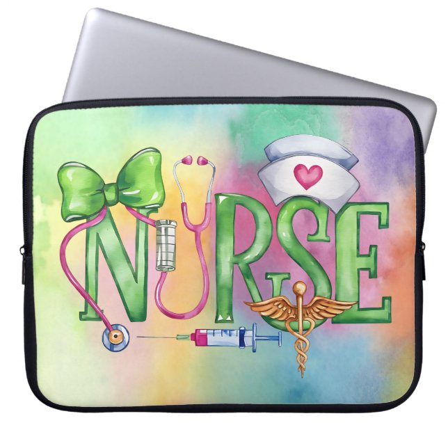 Housse Pour Ordinateur Portable Infirmière, Inspire, Soins Portable (Devant)