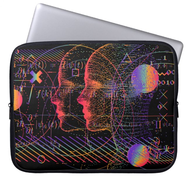 Housse Pour Ordinateur Portable Intelligence artificielle et conception de la réal (Devant)