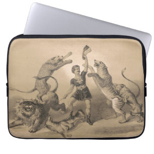 Housse Pour Ordinateur Portable Interprète De Cirque Debout Parmi Les Animaux Vici