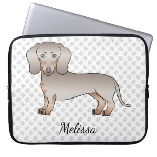 Housse Pour Ordinateur Portable Isabella Et Tan Court Poil Teckel Chien Et Nom