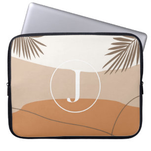 Housse Pour Ordinateur Portable J - LETTRE MONOGRAPHIQUE INITIALE J Design abstrai