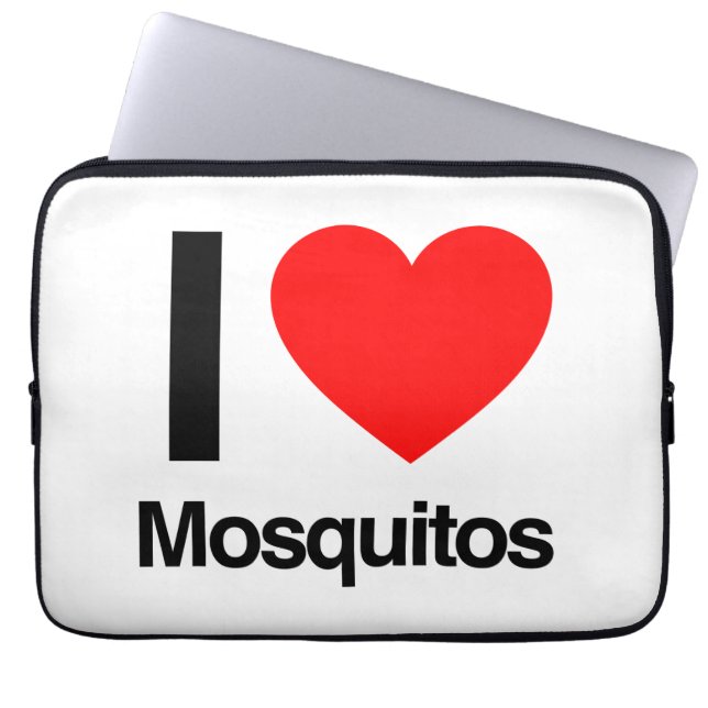 Housse Pour Ordinateur Portable j'adore les moustiques (Devant)