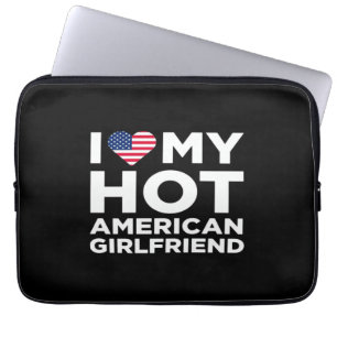 Housse Pour Ordinateur Portable J'aime ma copine américaine sexy
