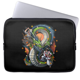 Housse Pour Ordinateur Portable Japonais Samurai vs Dragon