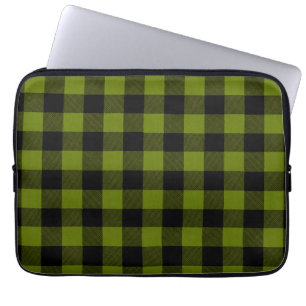 Housse Pour Ordinateur Portable Jardin à carreaux vert Buffalo