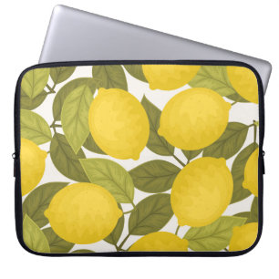 Housse Pour Ordinateur Portable Jardin de citron : papier peint Vintage sans fin