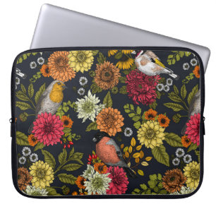 Housse Pour Ordinateur Portable Jardin d'oiseaux et de fleurs 2