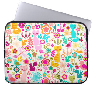 Housse Pour Ordinateur Portable Jardin Kitty
