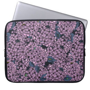 Housse Pour Ordinateur Portable Jardin Violet Lilac