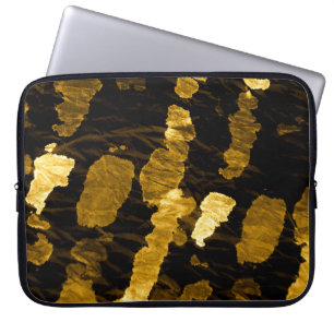 Housse Pour Ordinateur Portable Jaune teinture cravate, motif aquarelle.