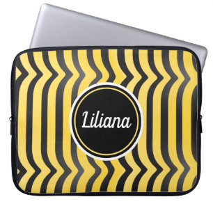 Housse Pour Ordinateur Portable Jazzy mignonne Bumblebee rayé noir et jaune
