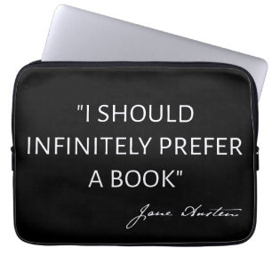 Housse Pour Ordinateur Portable Je devrais infiniment préférer un livre - Jane Aus