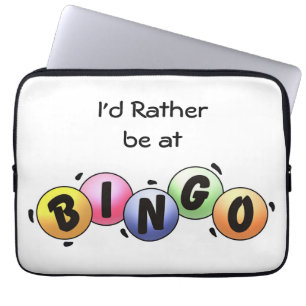 Housse Pour Ordinateur Portable Je préférerais être à BINGO