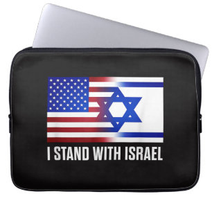 Housse Pour Ordinateur Portable Je suis avec Israël Patriotique