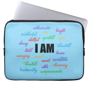 Housse Pour Ordinateur Portable Je Suis Inspiré, Positif, Religieux, Chrétien