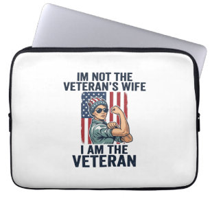 Housse Pour Ordinateur Portable Je suis la conception de femme patriotique vétéran