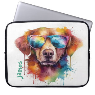 Housse Pour Ordinateur Portable "Je suis la passoire d'aquarelle de chien la plus