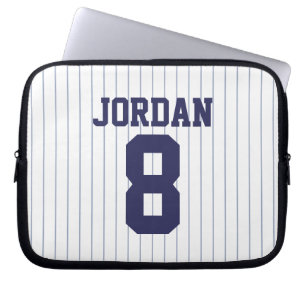 Housse Pour Ordinateur Portable Jersey de baseball avec nom et numéro personnalisé
