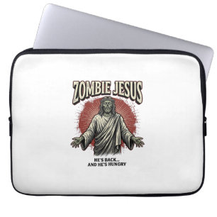 Housse Pour Ordinateur Portable Jésus zombie gravure vintage dessin de t-shirt drô