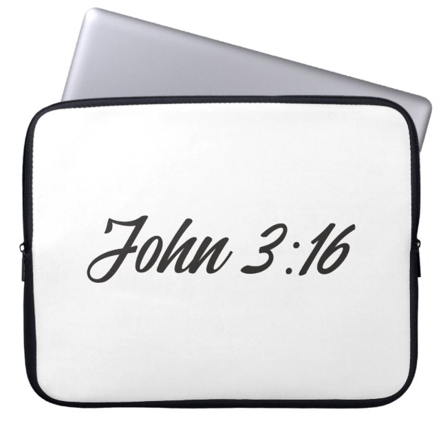 Housse Pour Ordinateur Portable John 3:16 (Devant)