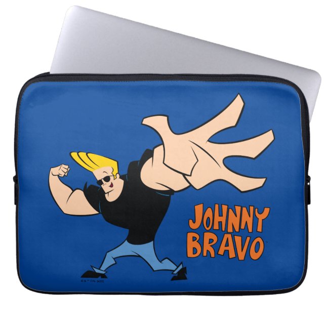 Housse Pour Ordinateur Portable Johnny Bravo Pose Iconique (Devant)