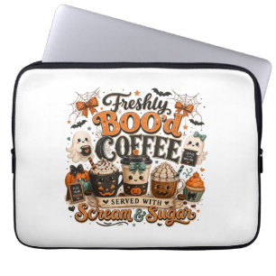 Housse Pour Ordinateur Portable Joli Fantôme de Café Amoureux Halloween ÉpoUVantab