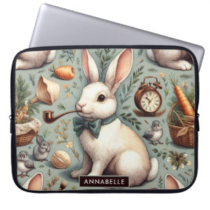 Housse Pour Ordinateur Portable Joli lapin Vintage