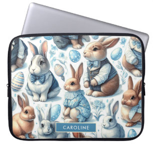 Housse Pour Ordinateur Portable Joli lapin Vintage sans couture