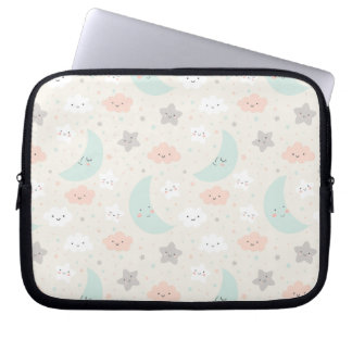 Housse Pour Ordinateur Portable Joli Motif Pastel Sky souriant