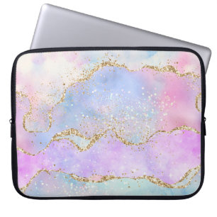 Housse Pour Ordinateur Portable Joli Pastel Agate Aquarelle de la veine Parties